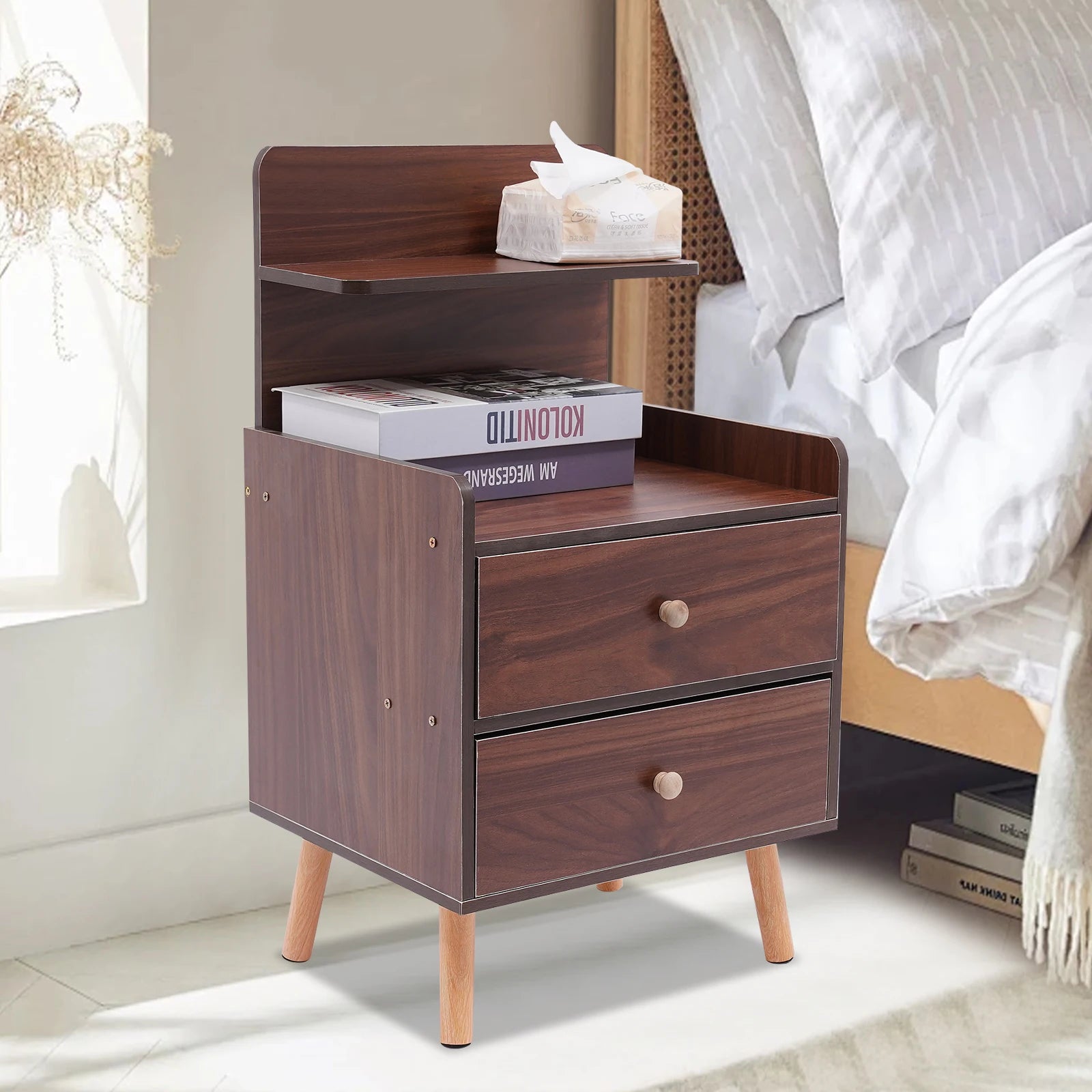 Table de nuit bois massif compacte -