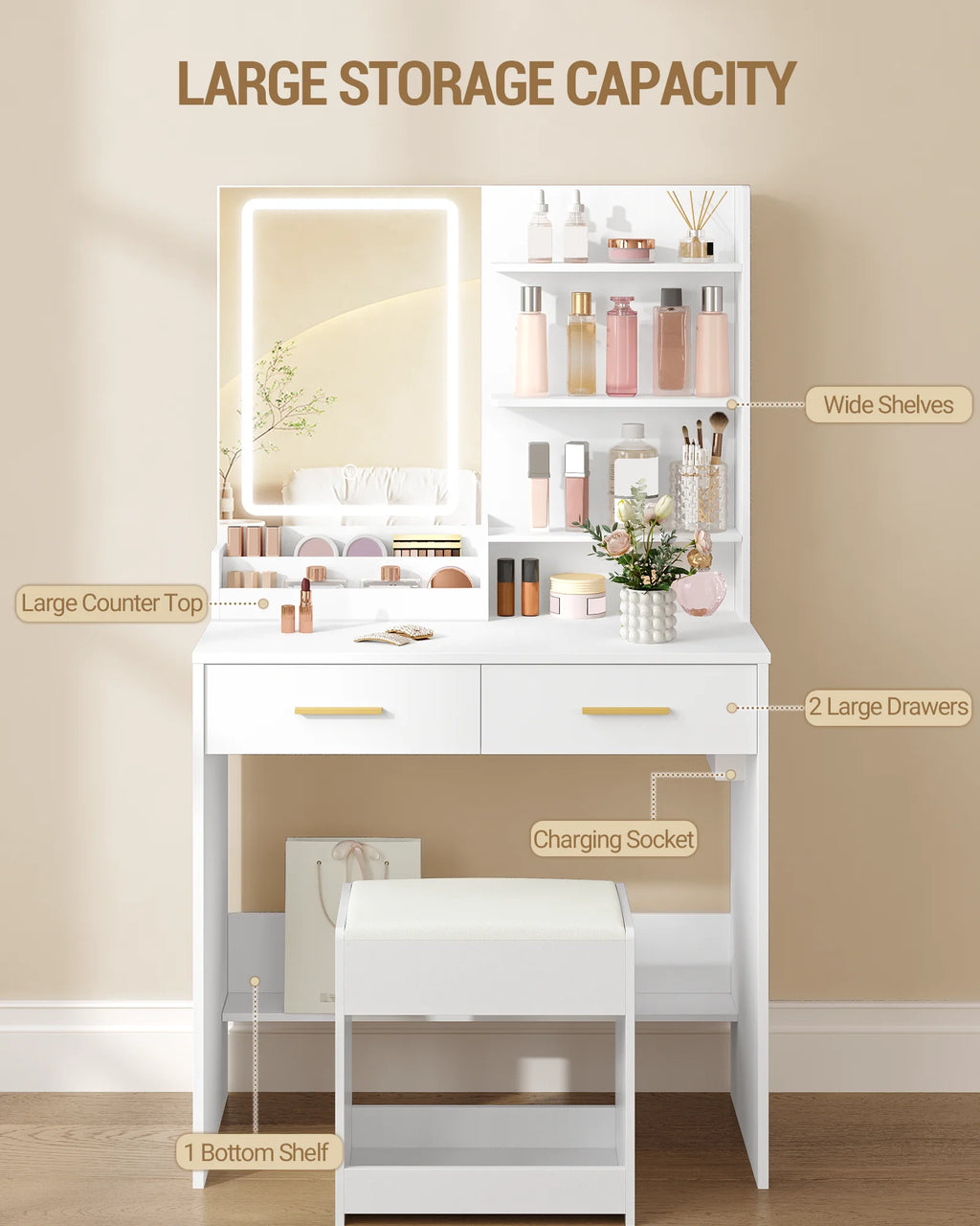 Petit Meuble de rangement pour chambre coiffeuse -