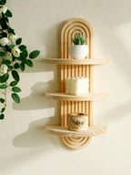 étagère bois ancien 1 pièce bohoo -