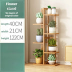 Étagère plante en bois massif pour balcon - GA