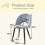 Chaise salle à manger lot de 4 à dossier creux -