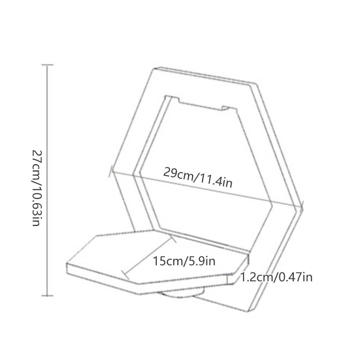 étagère murale flottante hexagonale 3 à 15Pcs -