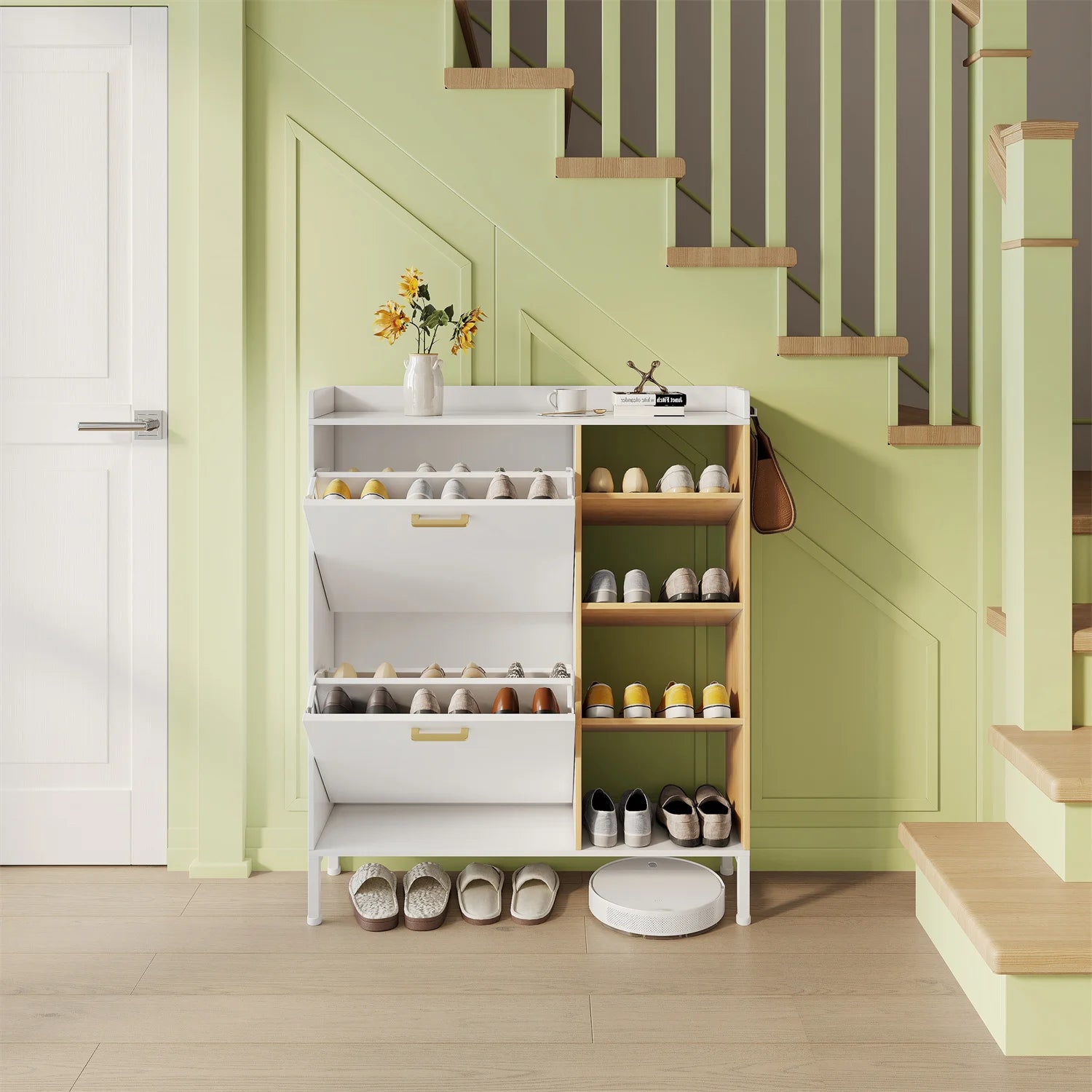 Étagère chaussures en bois moderne -