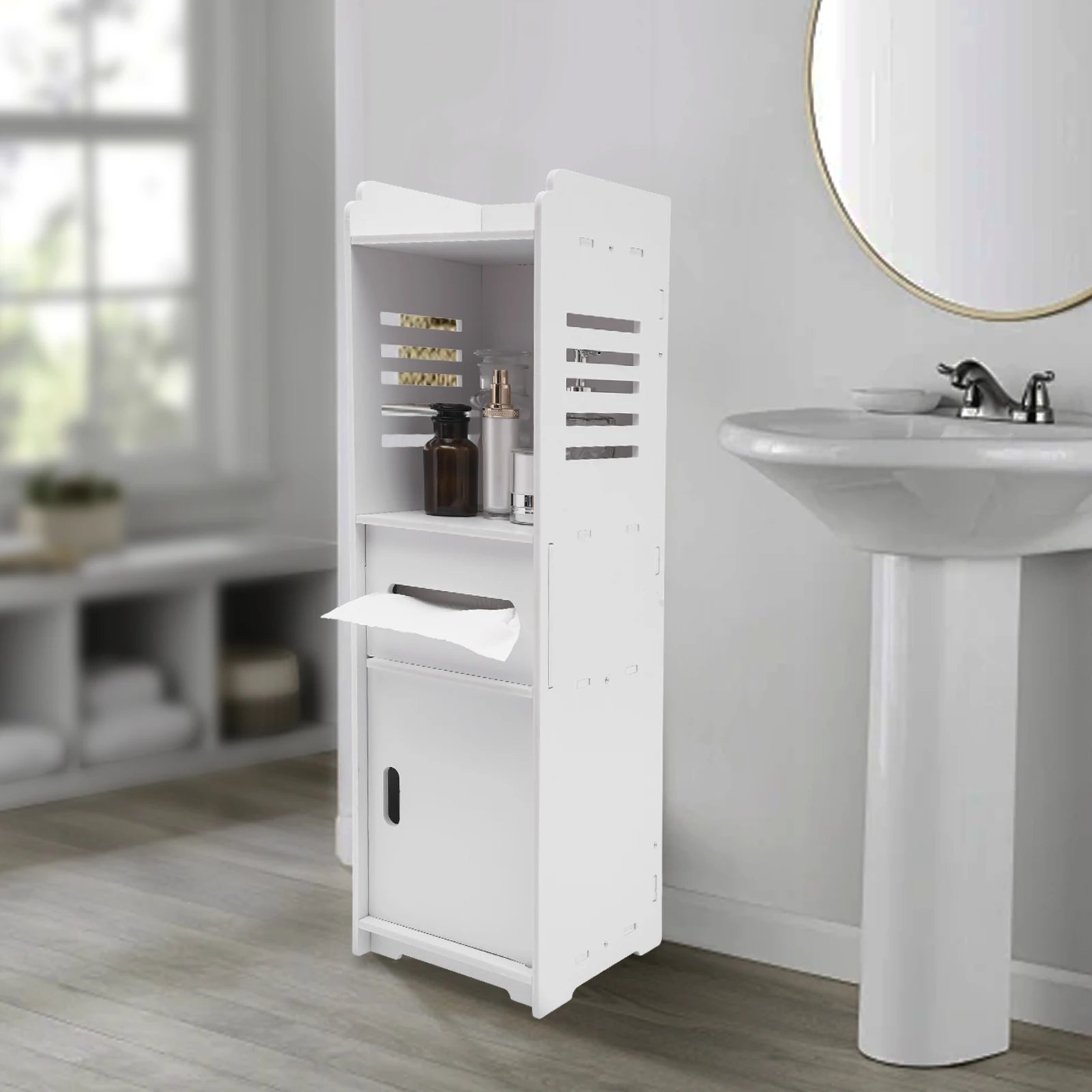 Étagère salle de bain simple 24*24*80cm -