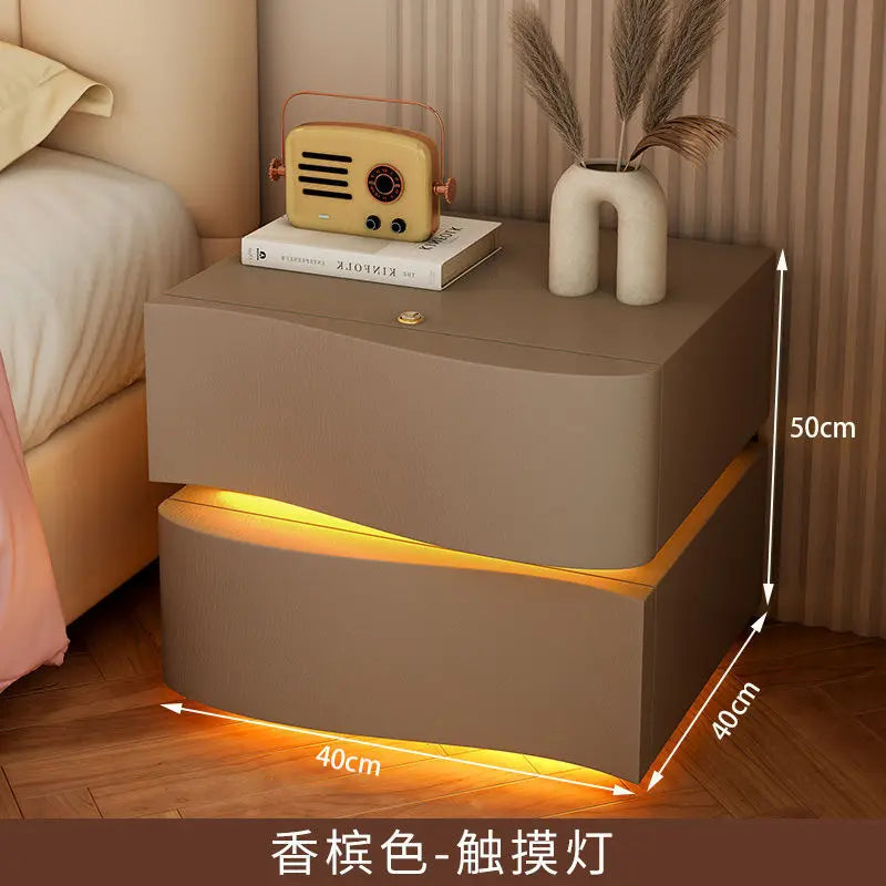 Table de nuit basse de luxe avec LED - B