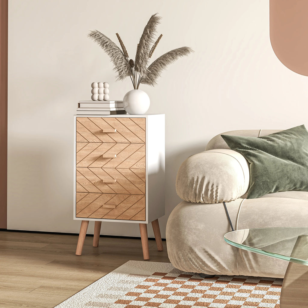 Table de nuit design moderne rustique -