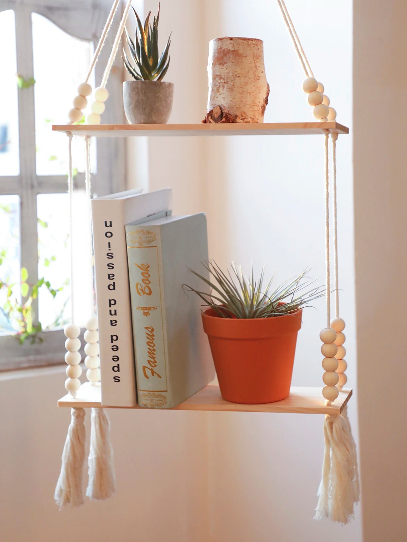 étagère bois rangement mural -