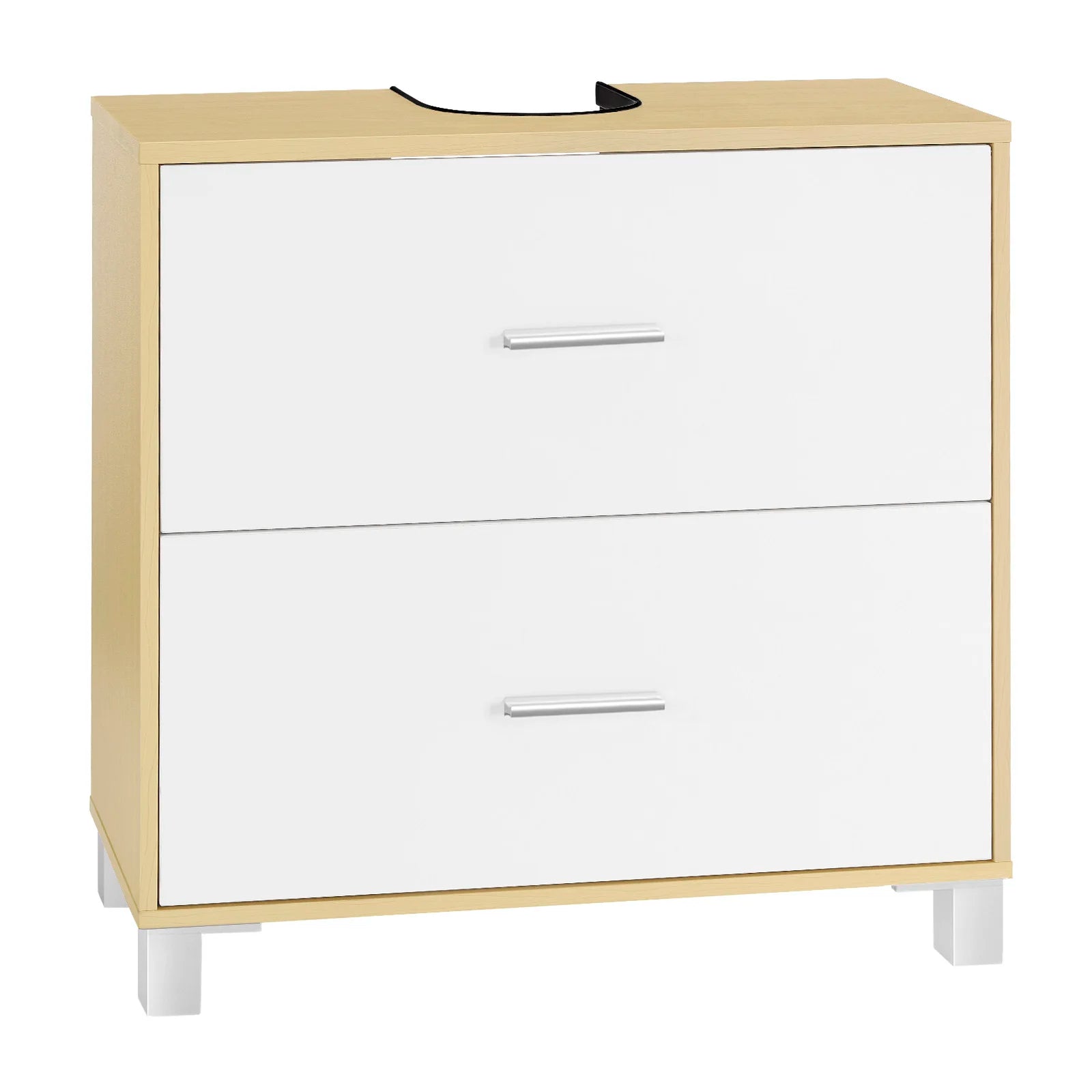 Meuble salle de bain design luxe simple 60x30x60cm - Blanc bois Meuble salle de bain