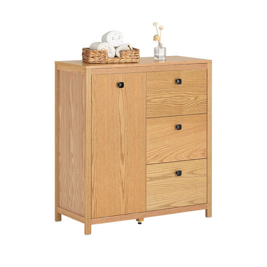 Meuble pour salle de bain en bois avec triples tiroirs -