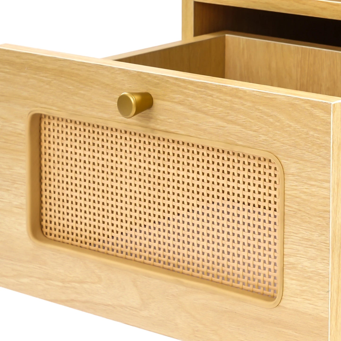 Table de nuit rotin robuste -