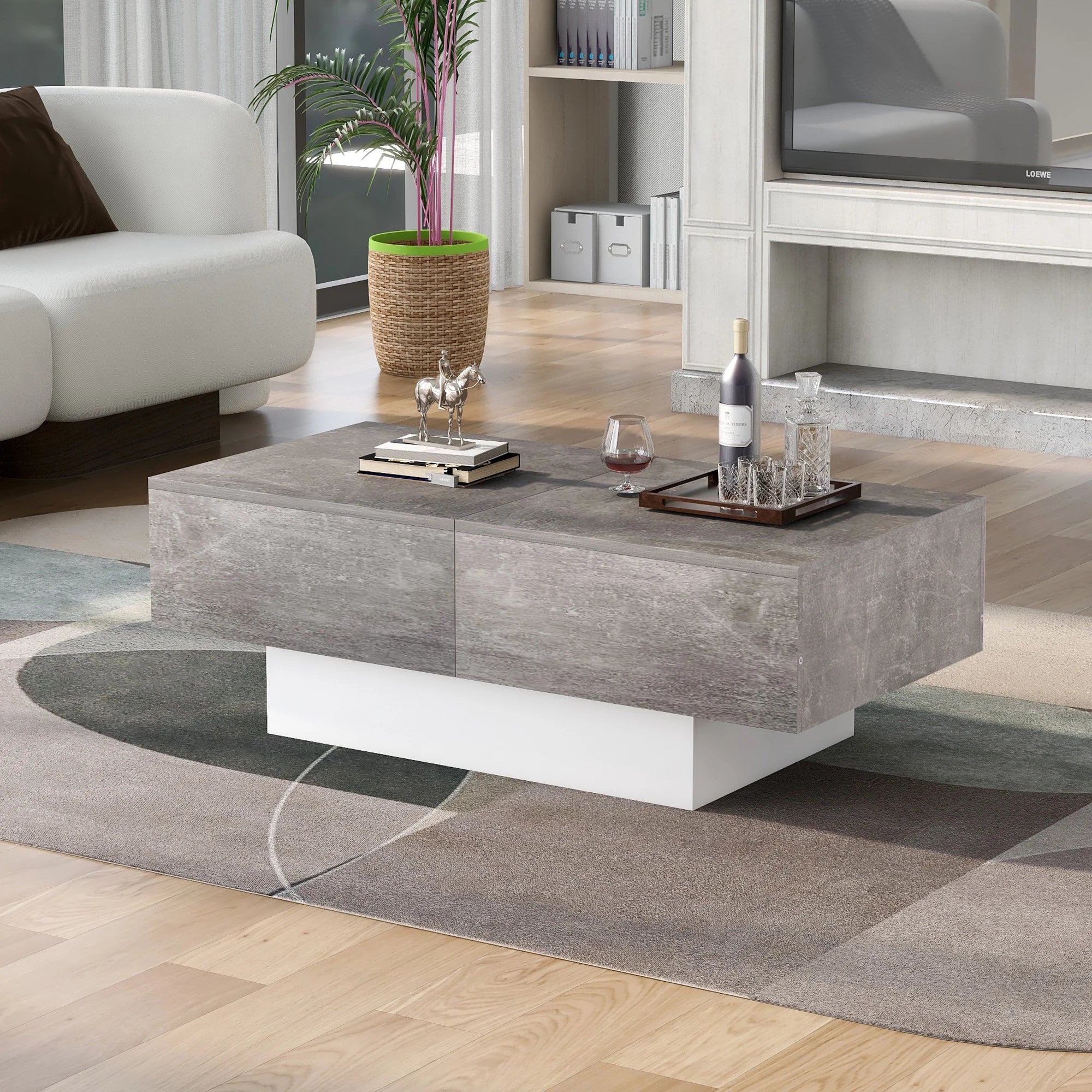 Table basse modulable sur le coté -