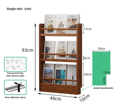 Étagère livre murale ultra-mince - 3 layers 48CM