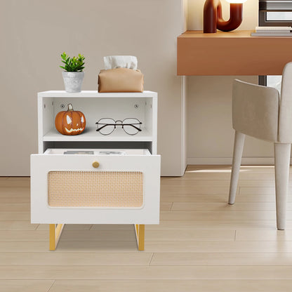 Table de nuit rotin robuste -