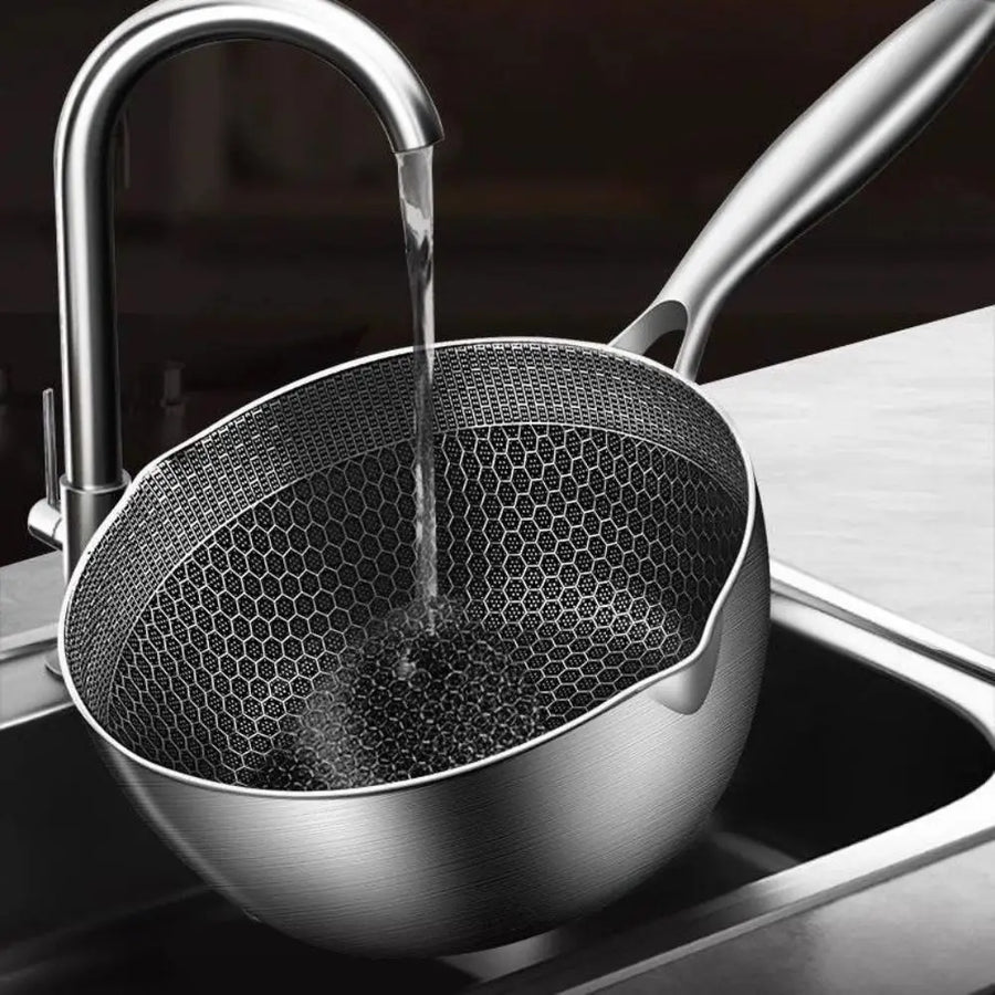 Casserole inox avec couvercle
