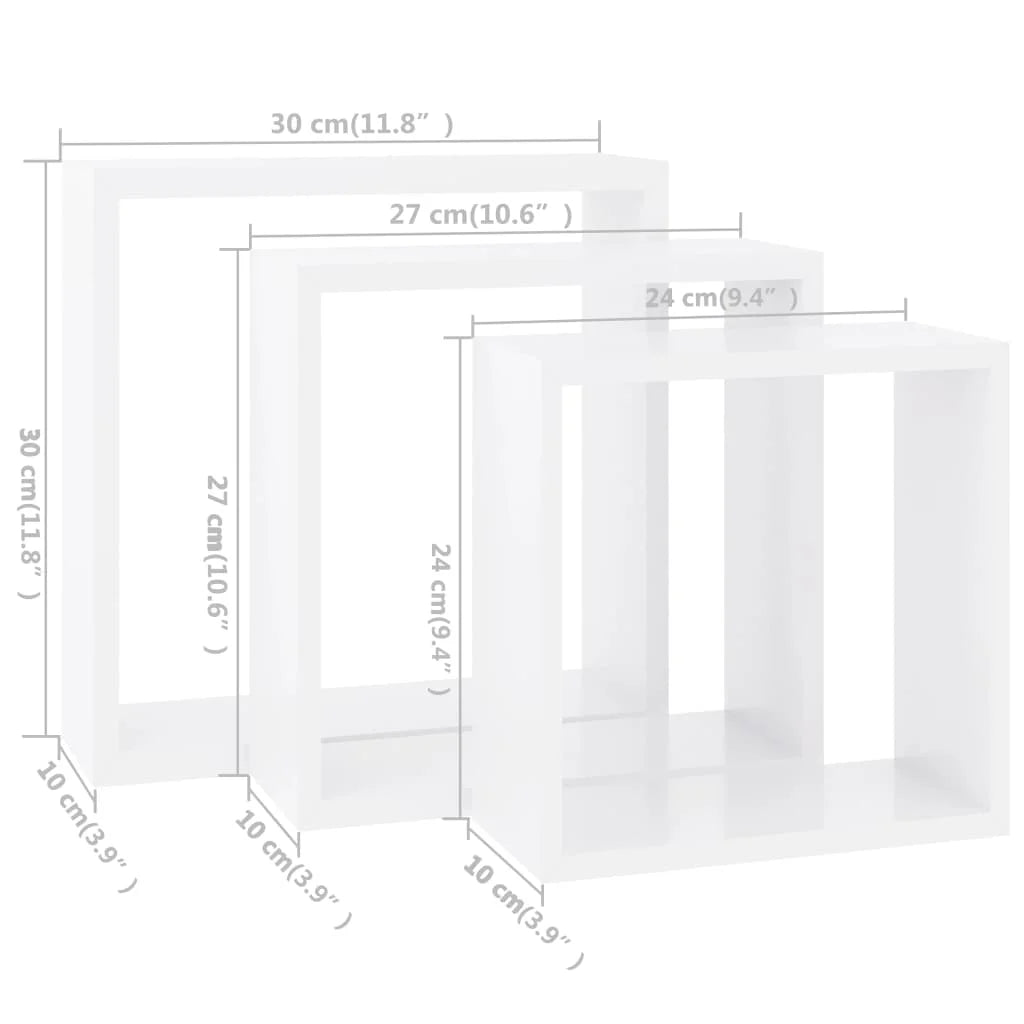 étagère murale cube 3 pcs moderne -