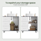 Meuble de rangement à tiroirs blanc -