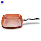 Poêle céramique antiadhésif carré -
