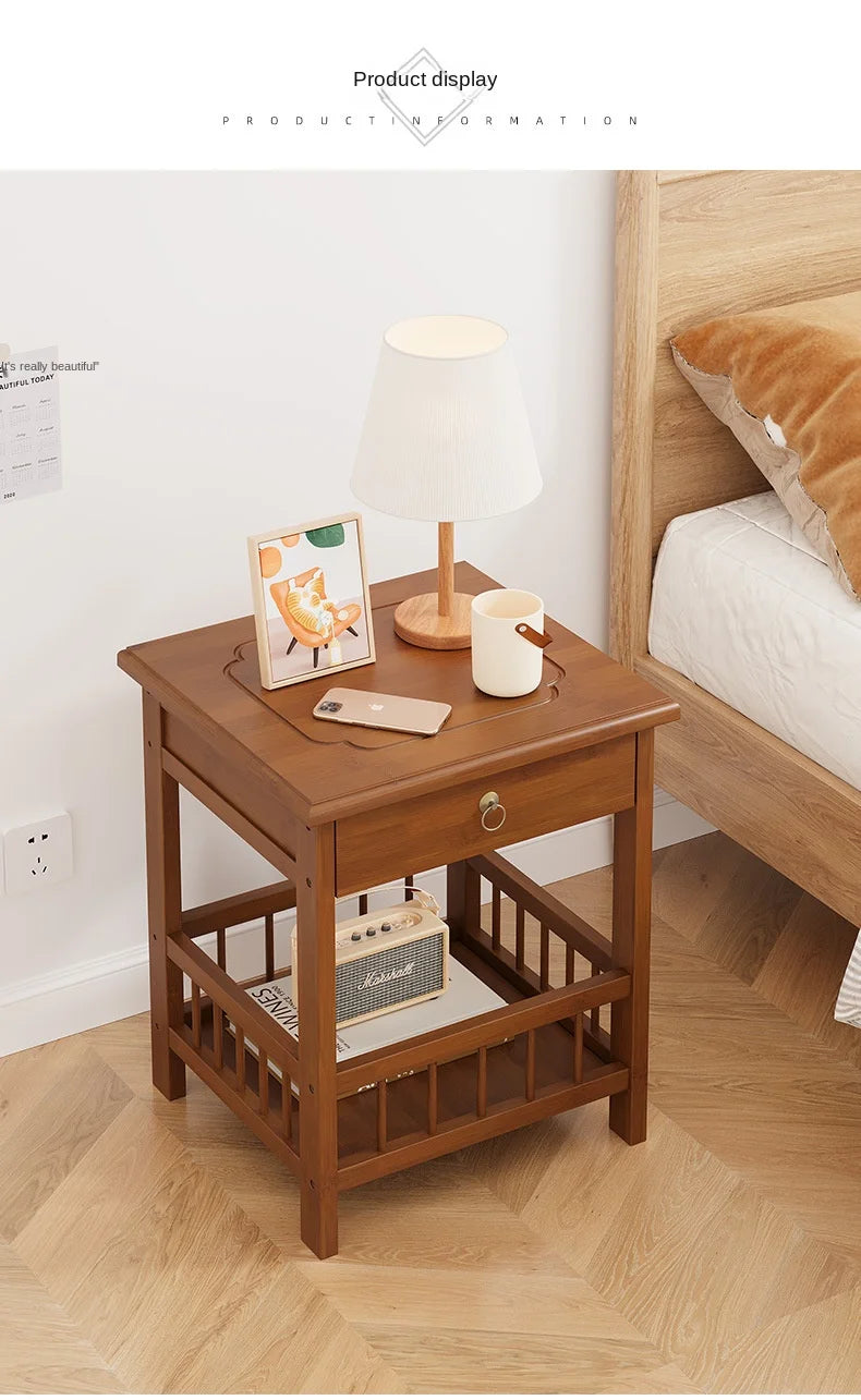 Table de nuit en bambou massif 1 pc -