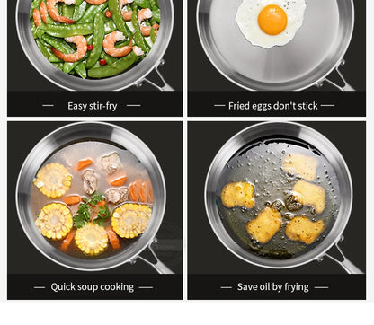 Petit Poêle inox pour le déjeuner -