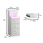 Mini table de chevet compacte - 1Pc - Blanc Table de chevet