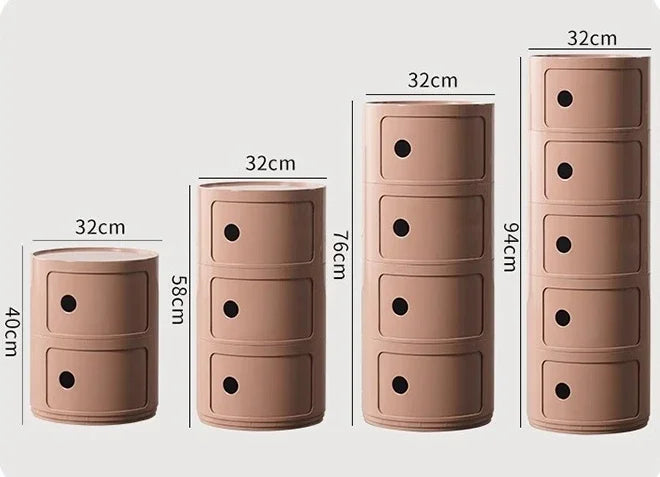 Table de nuit ronde nordique simple -