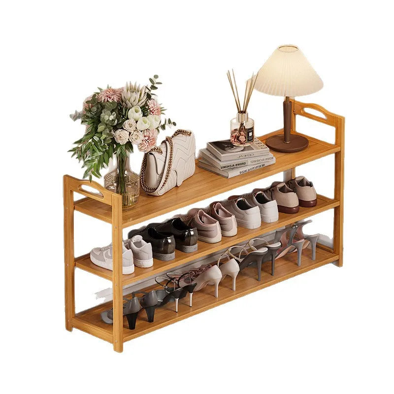 Meuble à chaussure en bois massif d'intérieur -