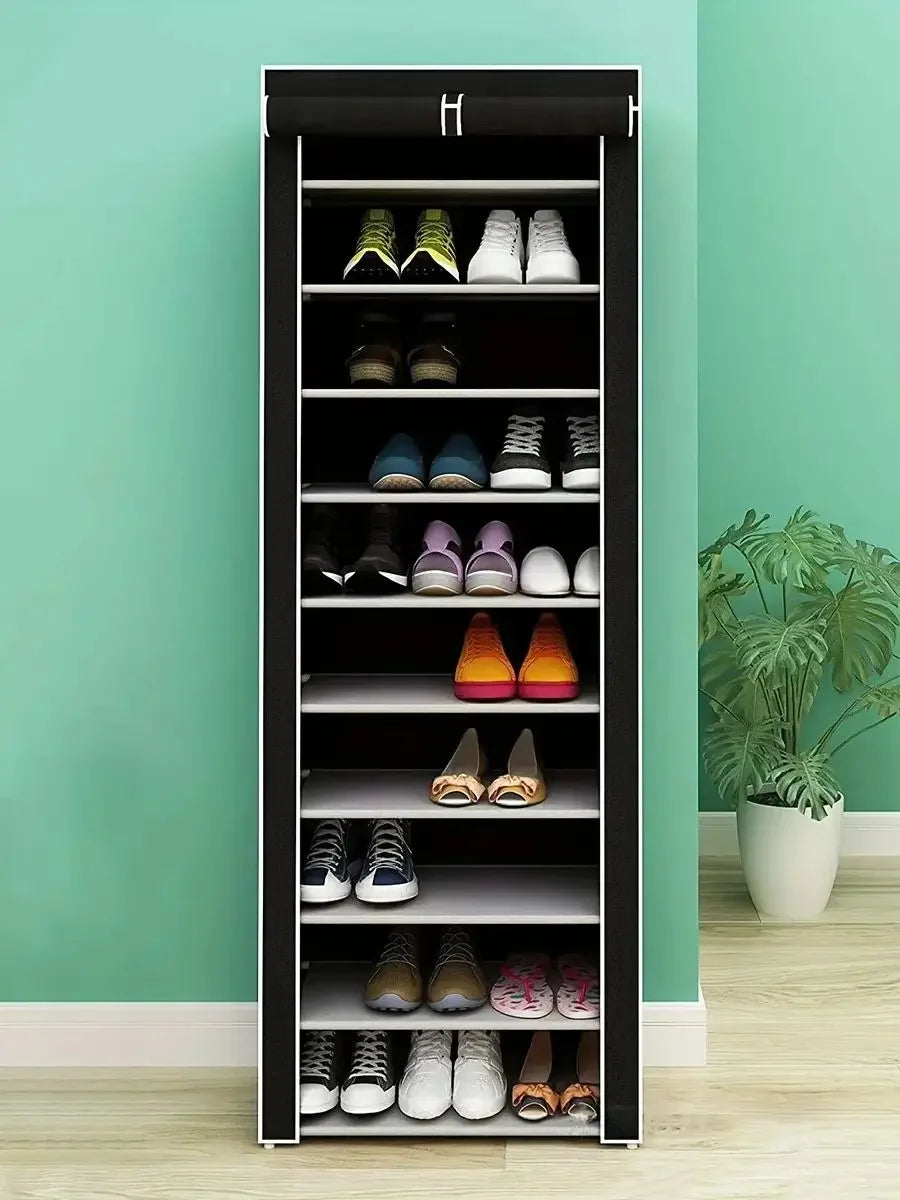 Meuble à chaussure gris simple -
