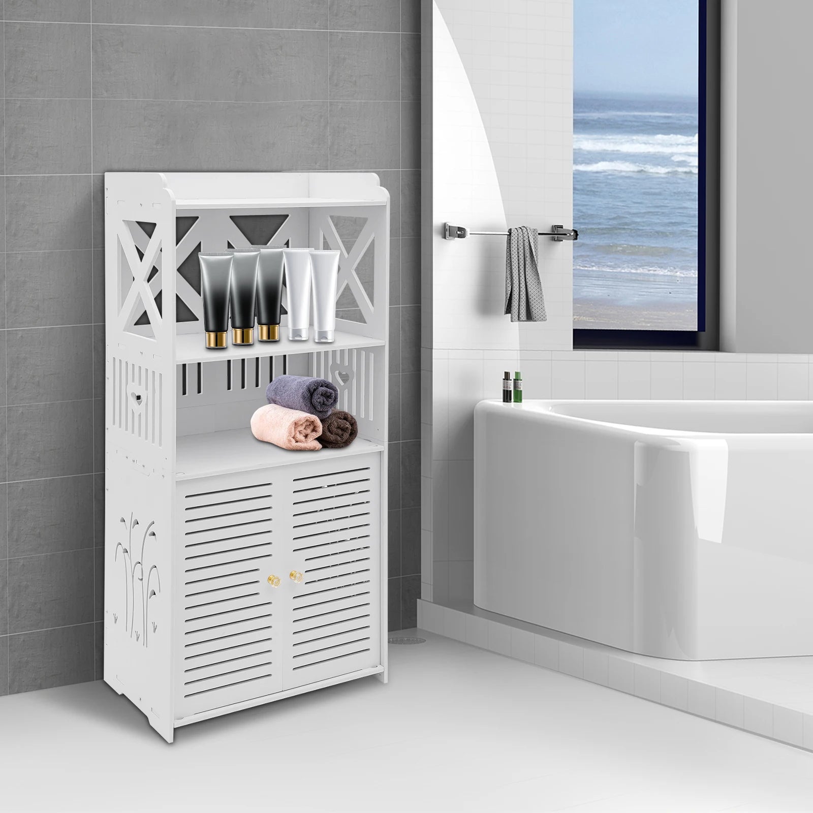 Meuble WC latéral en PVC -