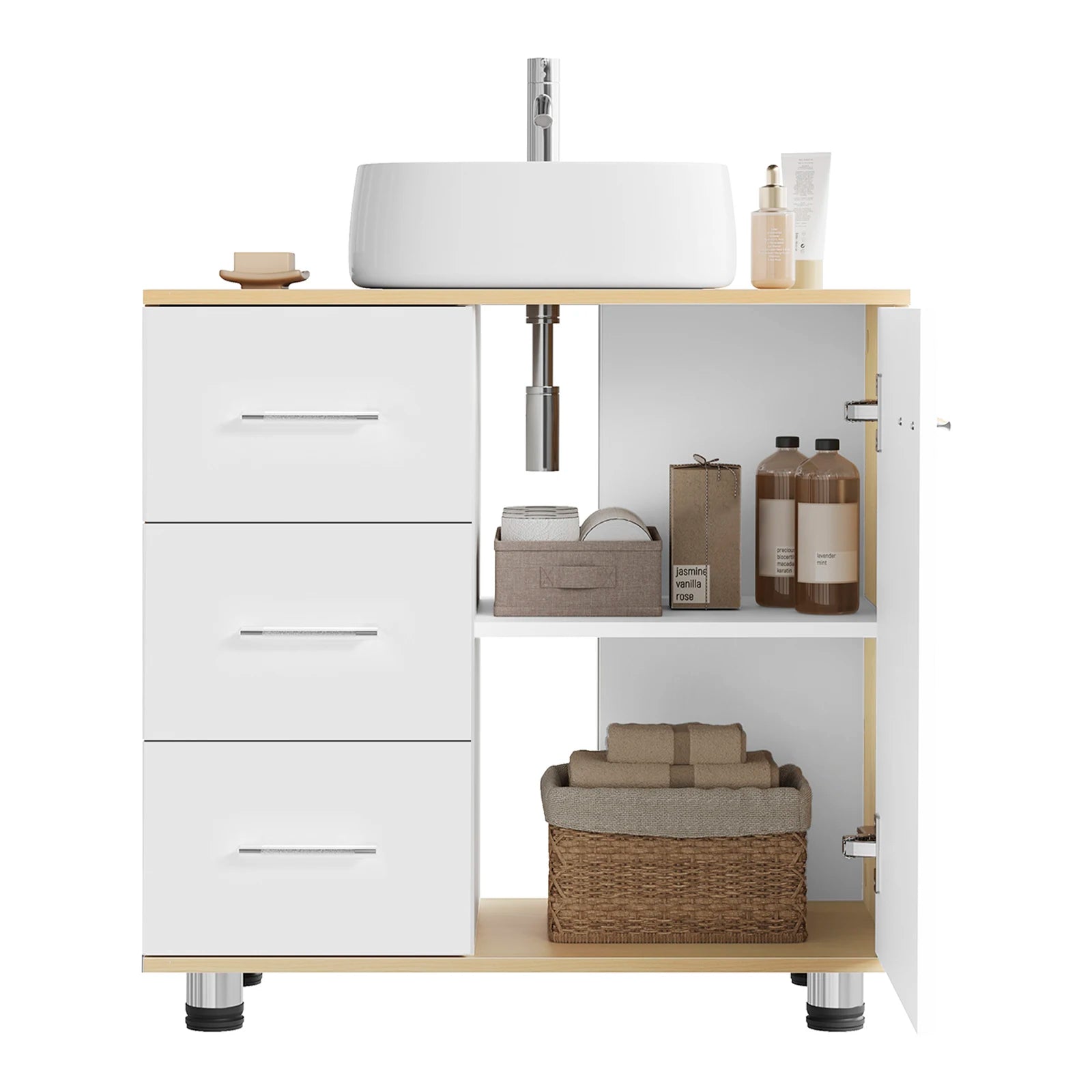 Meuble de rangement à tiroirs blanc -