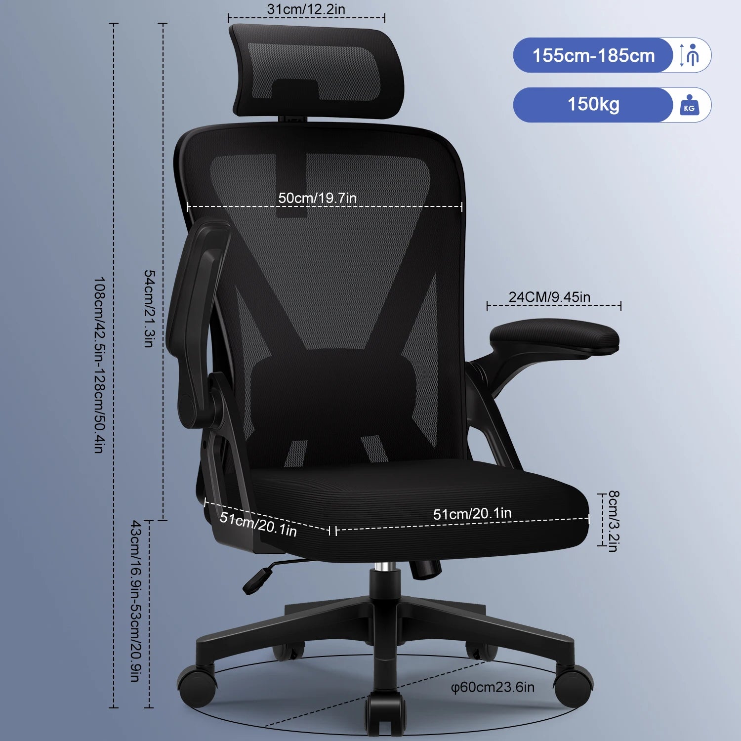 Chaise de bureau discount confortable -