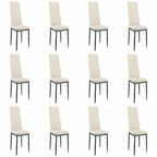Chaise salle à manger moderne beige 4/8/12 ensembles 108 × 43 × 23 cm - Blanc-12PCS Chaise salle à manger