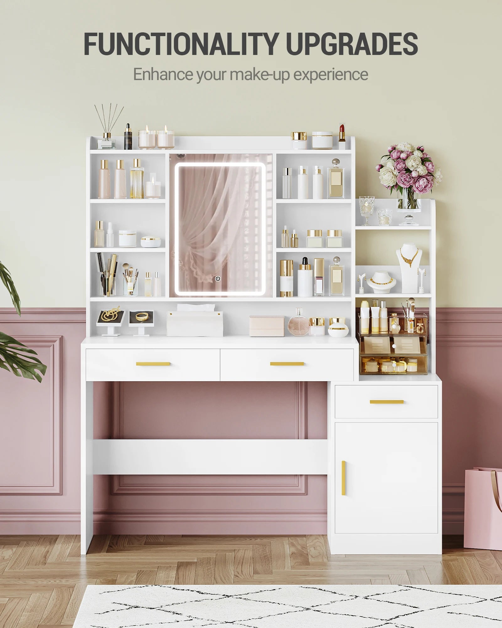 Meuble de rangement tiroir pour coiffeuse -