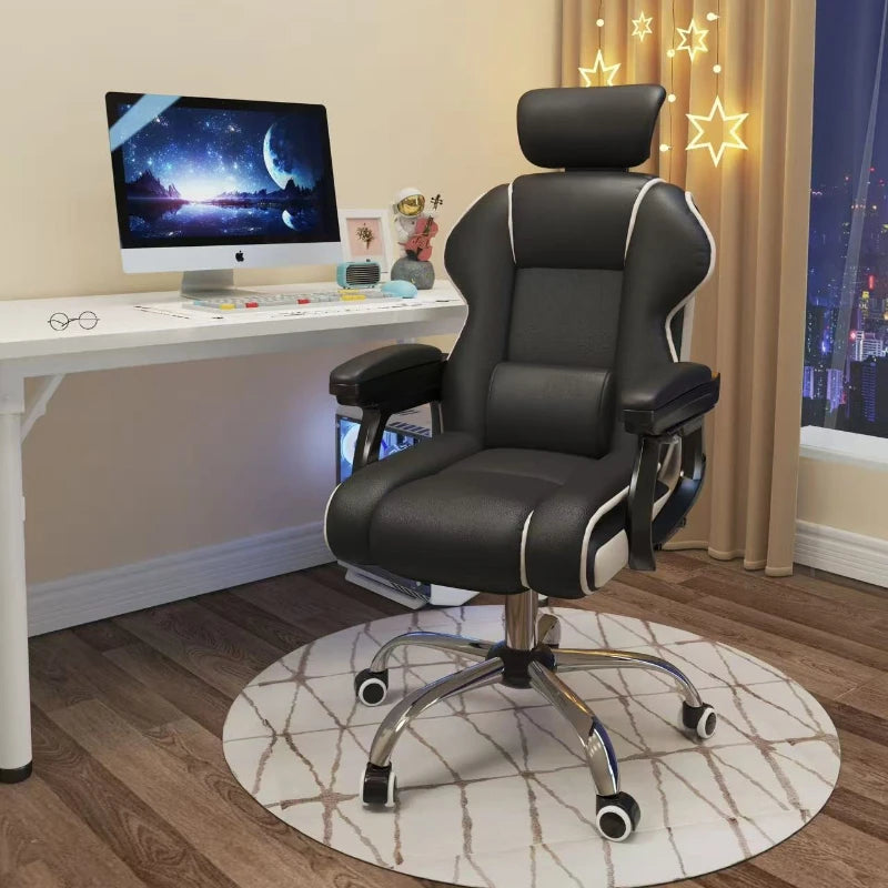 Chaise de bureau ordinateur pour une position assise prolongée - Noir
