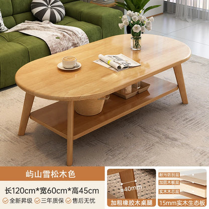 Table basse bois design à doubles plateaux - 120x60x45CM 2