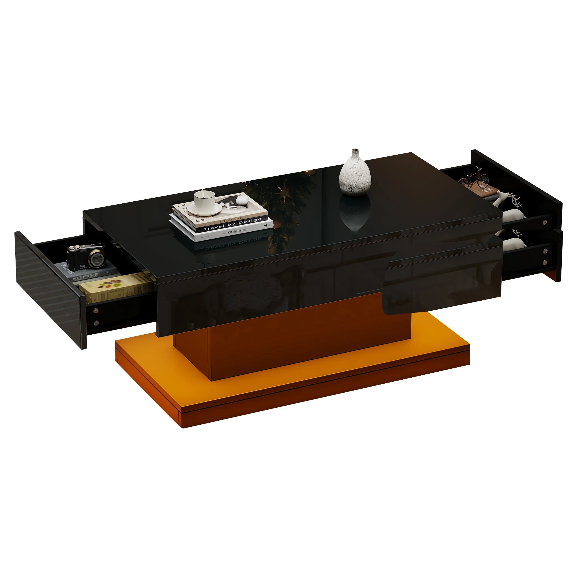 Table basse noire design moderne -
