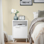 Table de chevet solide avec 1 porte -