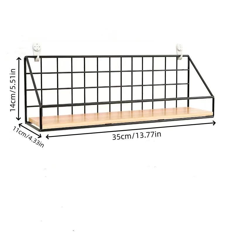 étagère murale en fer sans perçage 1 pièce - C 1 x Pièce