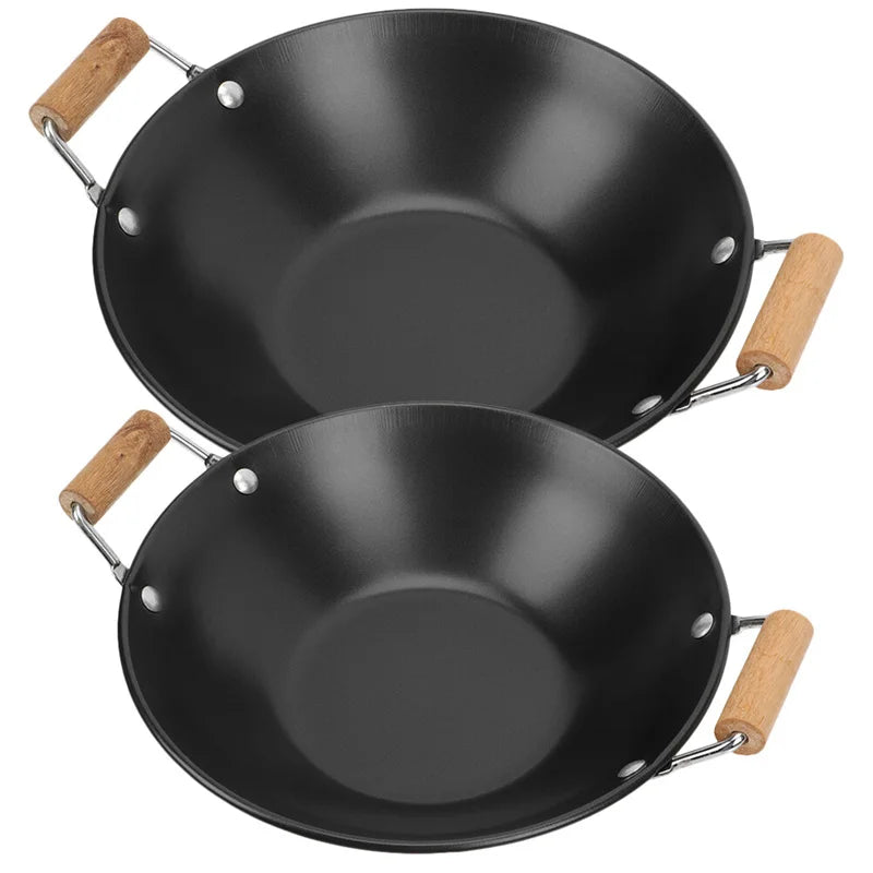 Poêle inox de qualité de style wok -