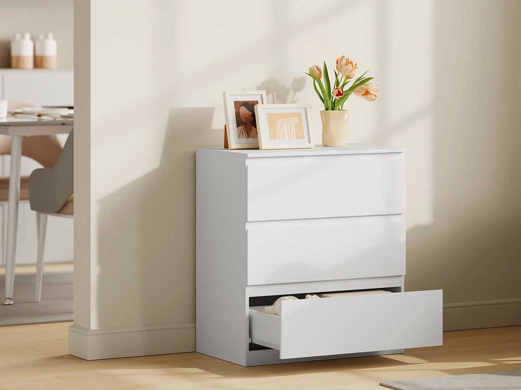 Meuble de rangement pour chambre blanche 60x70x40cm -