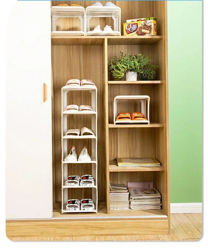 Meuble à chaussure d'entrée en forme de cube simple -