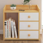 Table de nuit bibliothèque en bois -