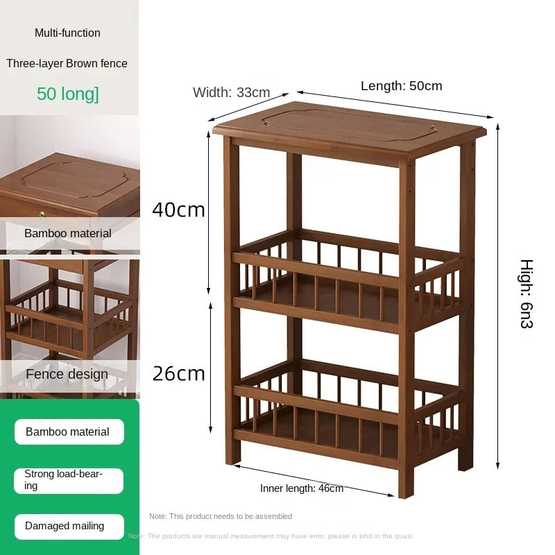 Table de nuit en bambou massif 1 pc - F1