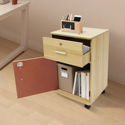 Table de nuit roulante à deux niveaux -