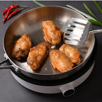 Poêle inox Professionnel de qualité disponible en 22cm 24cm 26cm 28cm -