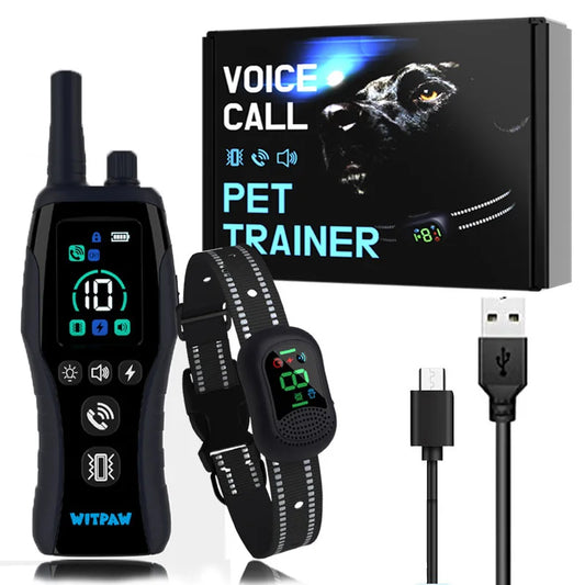 collier anti aboiement avec télécommande + USB rechargeable - Noir