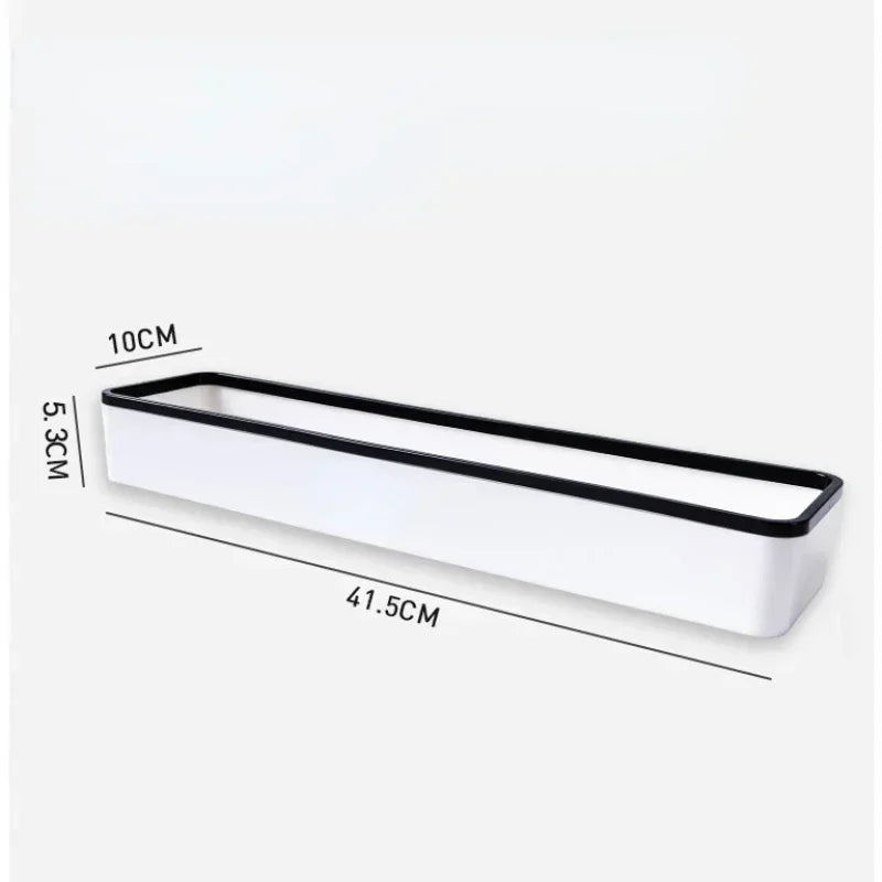 Meuble WC murale de type étagère pour toilette - Noir