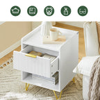 Table de chevet cabinet 40x40x51cm - VIRGINIE -