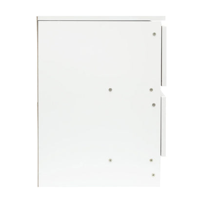 Table de chevet bois massif avec petite commode à 2 tiroirs -