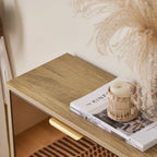 Meuble chaussure doré à 3 rabats -