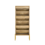 Meuble chaussure doré à 3 rabats -